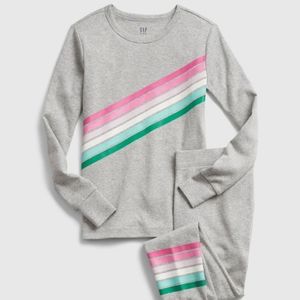 🆕️ Gap Kids Stripe PJ Set heather grey